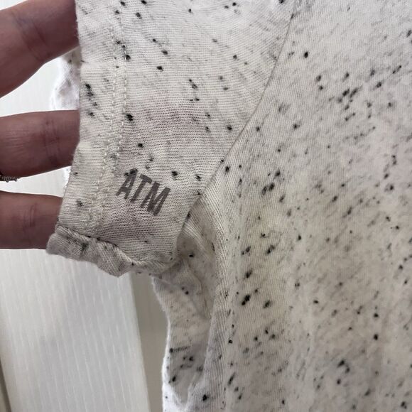 ATM Slub Jersey Schoolboy Crew Neck Short Sleeve Tee Speckled Women's Size Large - Picture 4 of 12